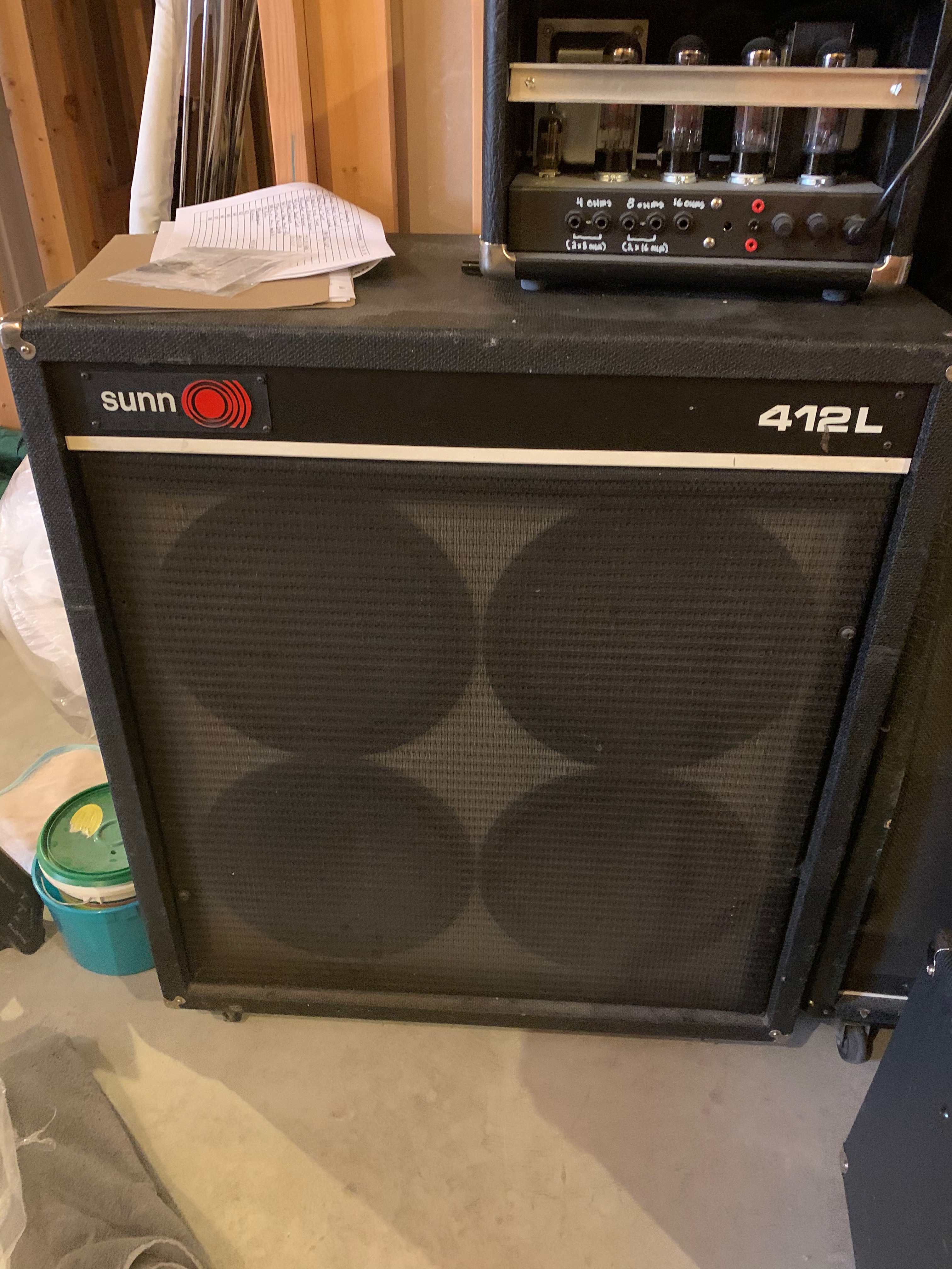 Marshall JCM 900 Amp & Sun 421L Stage Speaker photo 2